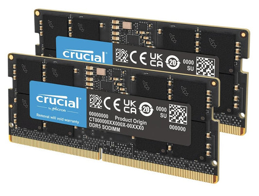 Mémoire Vive Crucial DDR5 SODIMM 32 Go (2x16 Go) 5600 MHz CL46