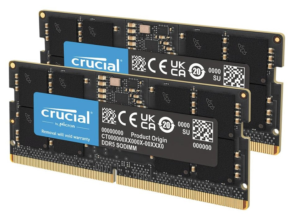 Mémoire Vive Crucial DDR5 SODIMM 32 Go (2x16 Go) 5600 MHz CL46